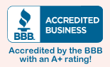 Accredited by the BBB with an A+ Rating