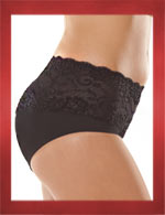Retro Lace Waist Padded Panty