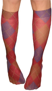 Argyle Knee Highs