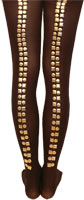 Gold Studded Printed Tights