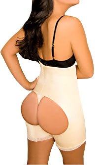 Double-O Latex Brief Butt Lifter with Highwaist IVORY