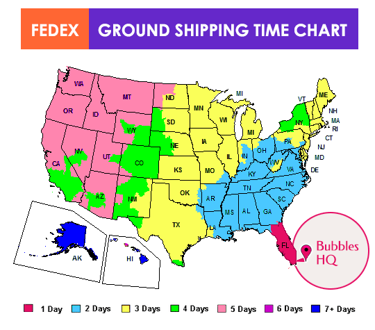 Fedex Ground Transit Time Chart