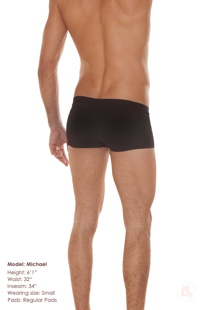 Mens Padded Underwear, Lowrise Trunk Butt Pads