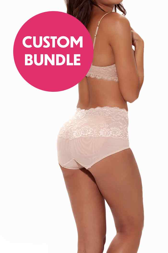 Retro Lace Waist Padded Panty