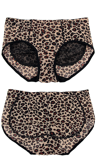 Animal Print Padded Lowrise Silicone Pocket Panty