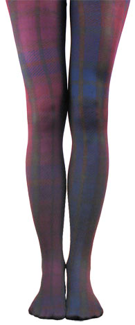 Printed Plaid Tights